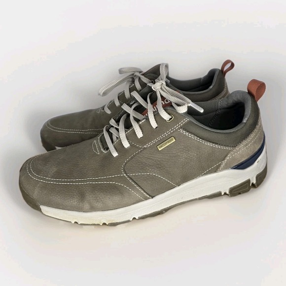 Dunham Glastonbury Ubal ii Waterproof Shoes Size 10.5 WW Extra Wide Greige Brown main image 5